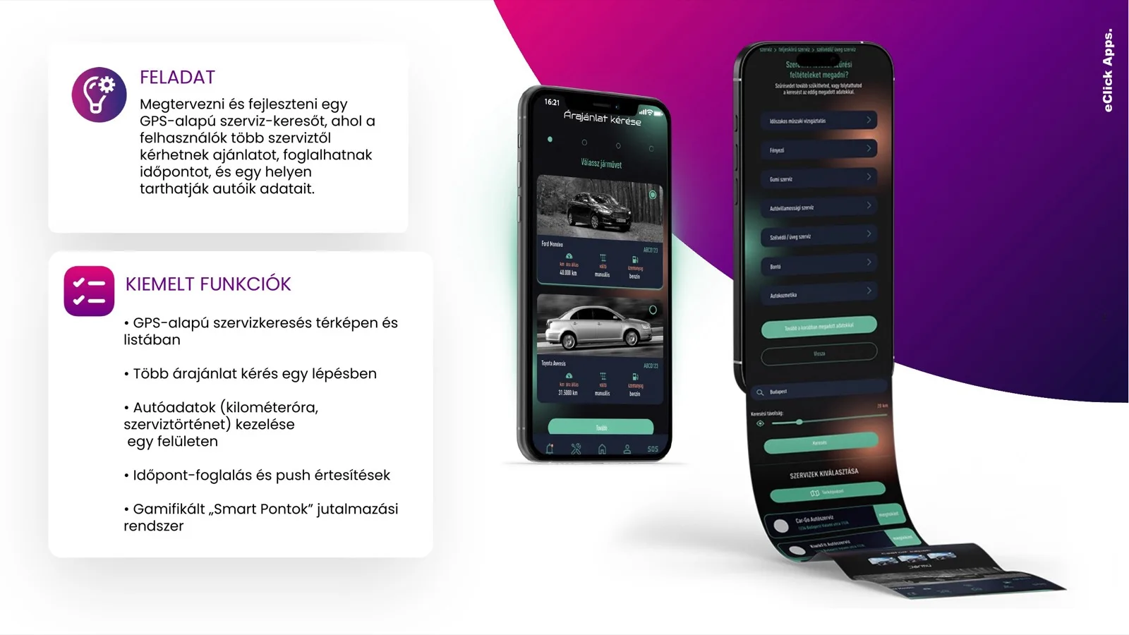 eClick × xMatrix mobil app referencia