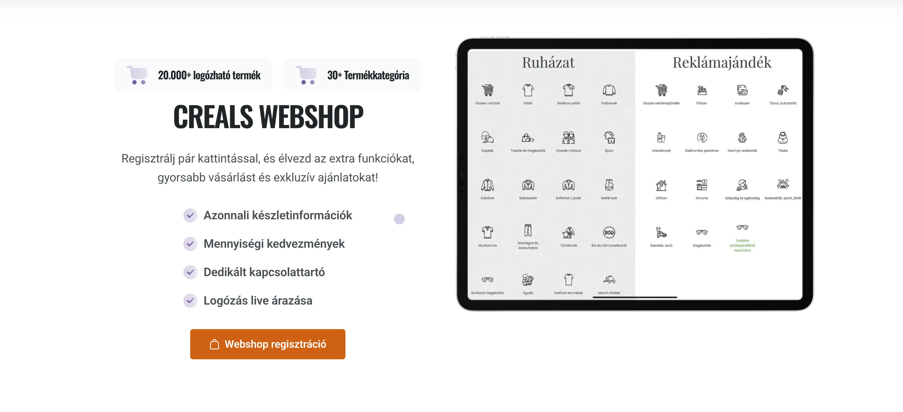 Creals B2B képernyőkép