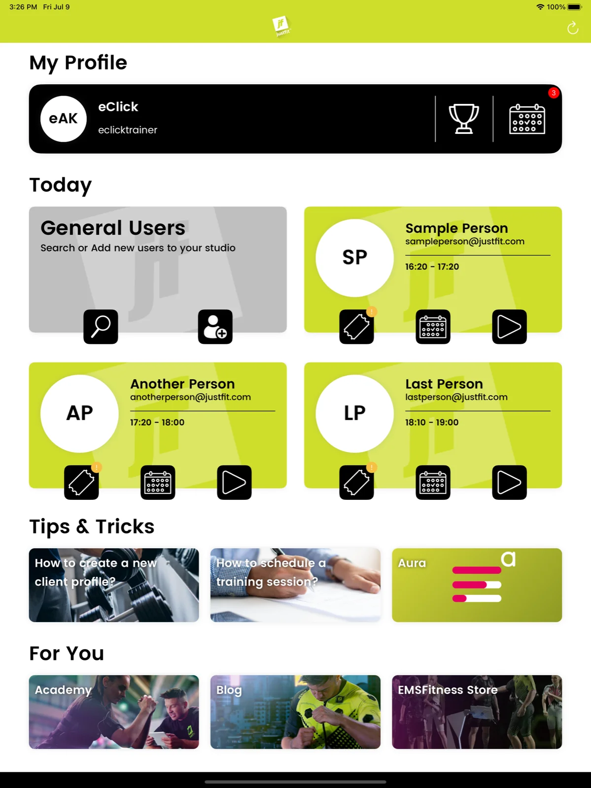 JustFit Pro mobilapp