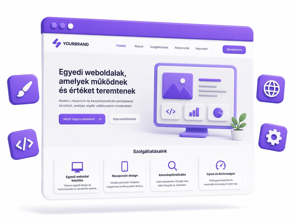 Egyedi céges weboldal fejlesztés — egyedi design és funkciók — eClick  eClick Apps