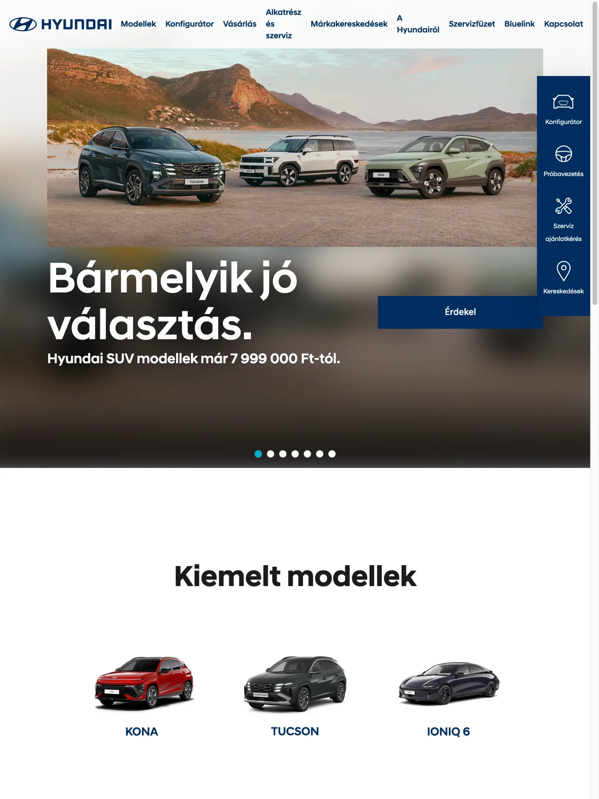 Hyundai Magyarország hivatalos weboldal — egyedi WordPress fejlesztés