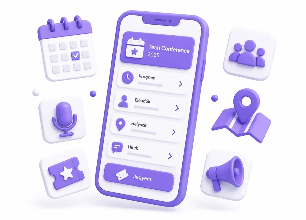 Rendezvény mobil applikáció — programok, beléptetés, networking — eClick